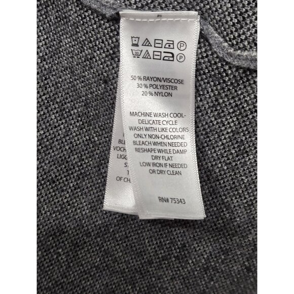 Rachel Zoe Womens Size 2X Gray Tribal Print Belted Wrap Cardigan Sweater Hooded - Picture 6 of 6